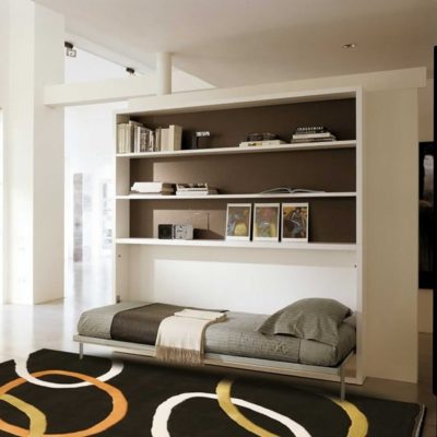 Letto a scomparsa Poppi Book singolo con libreria