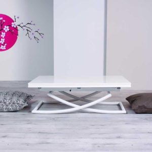Tavolino trasformabile con apertura a libro Sakura