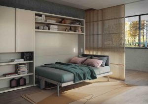 letto a scomparsa matrimoniale circe board con scrivania
